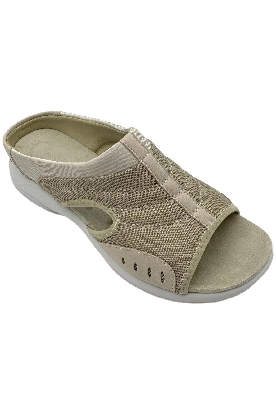 Easy Spirit Women's Traciee 2 Flat Sandal Gray/Taupe - Wide